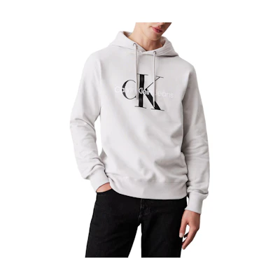 Calvin Klein Jeans Minimalist Logo Hoodie Light Gray (EU Version) – Casual Fit J30J327215-PC8