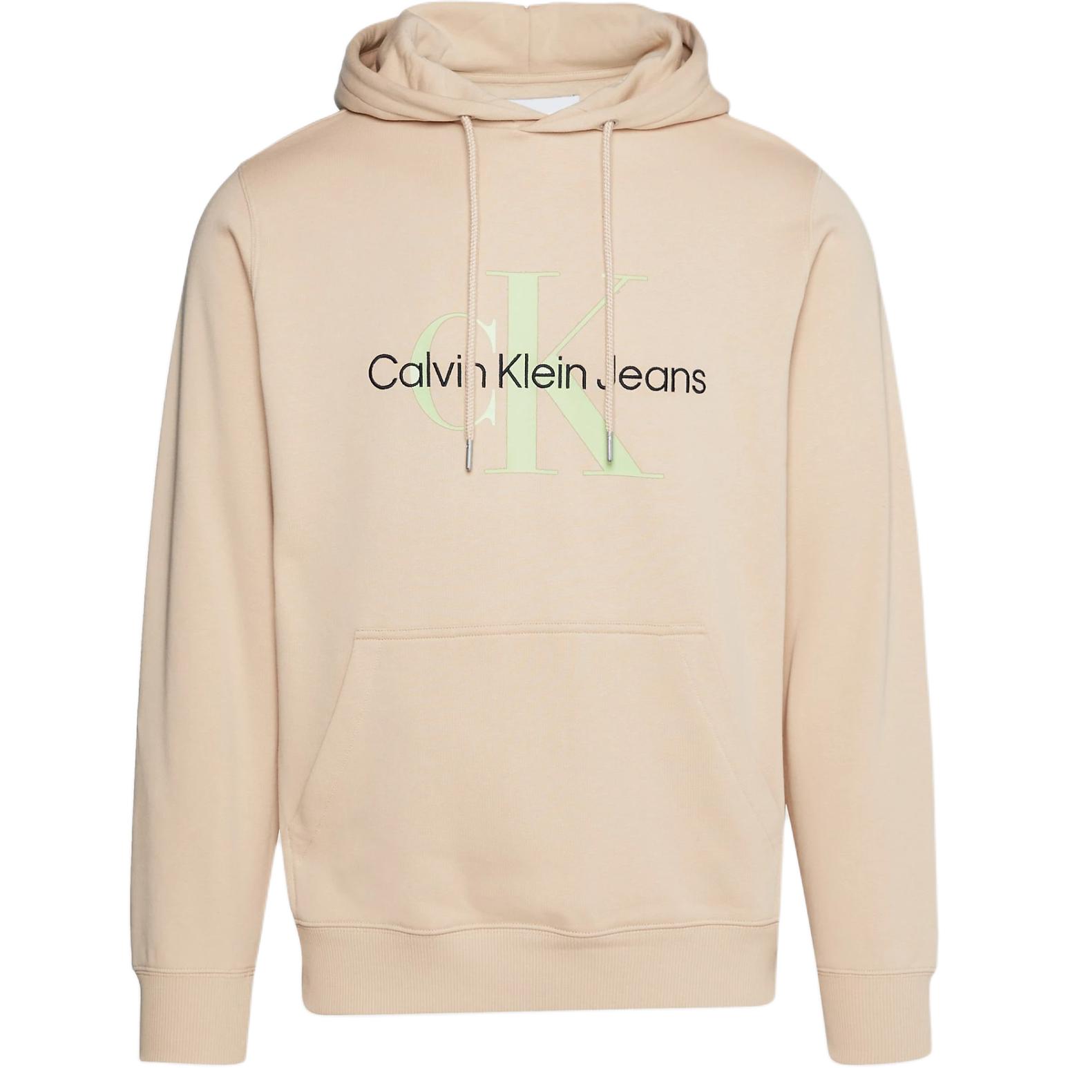 Calvin Klein Jeans Minimalist Logo Hoodie Warm Sand European Fit Casualwear J30J320805-AAT