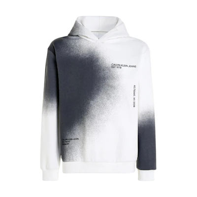 Calvin Klein Jeans Minimalist Logo Ink Print Hoodie Grey White (EU) Men J30J324977-0K9