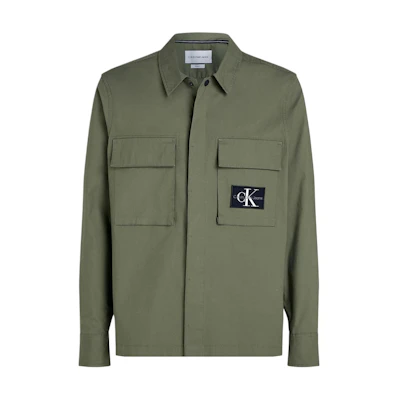 Calvin Klein Jeans Olive Letter Logo Long-Sleeve Shirt Jacket (EU Version) J30J325174-LDY