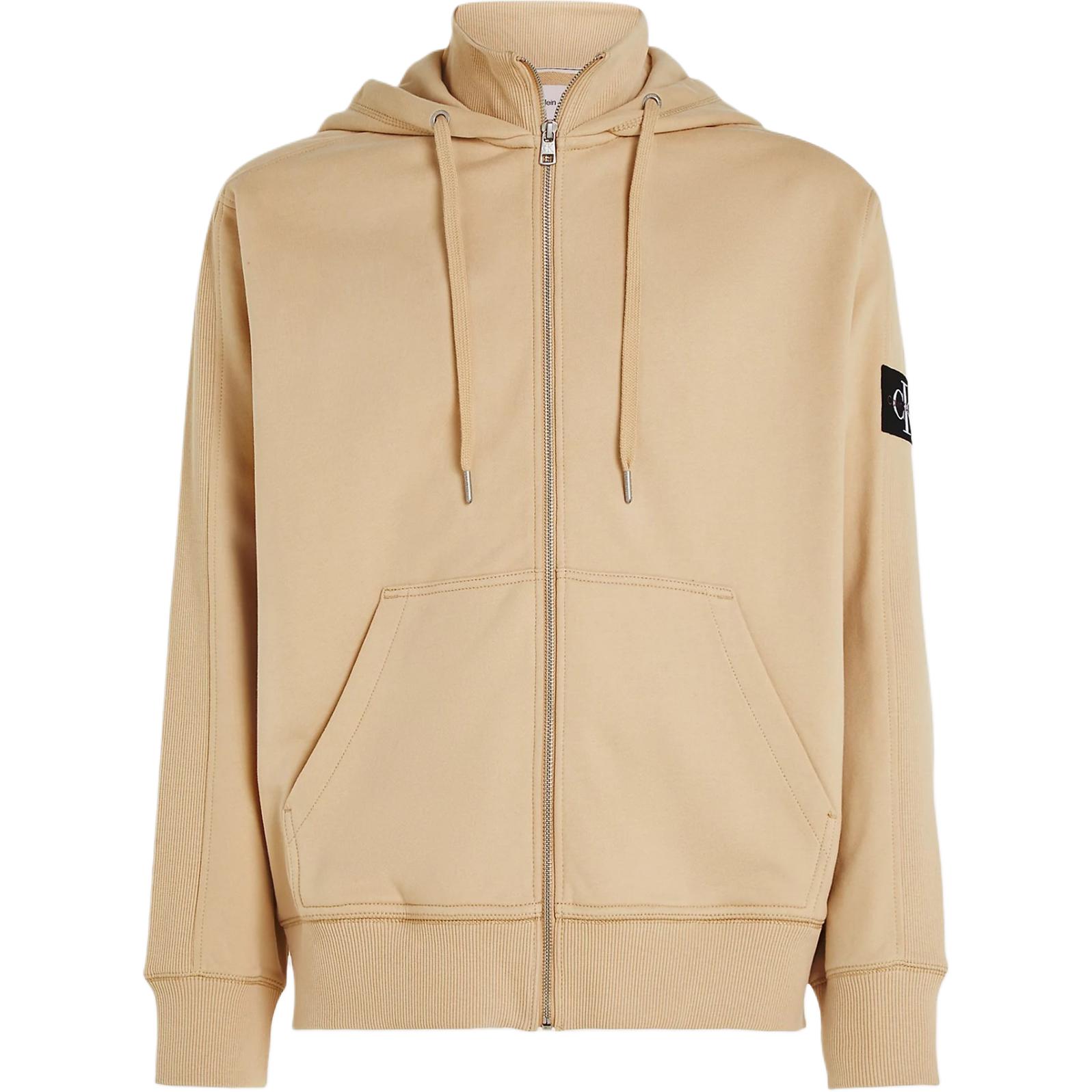 Calvin Klein Jeans Simple Logo Hoodie Warm Sand Men’s European Edition J30J324956-AAT