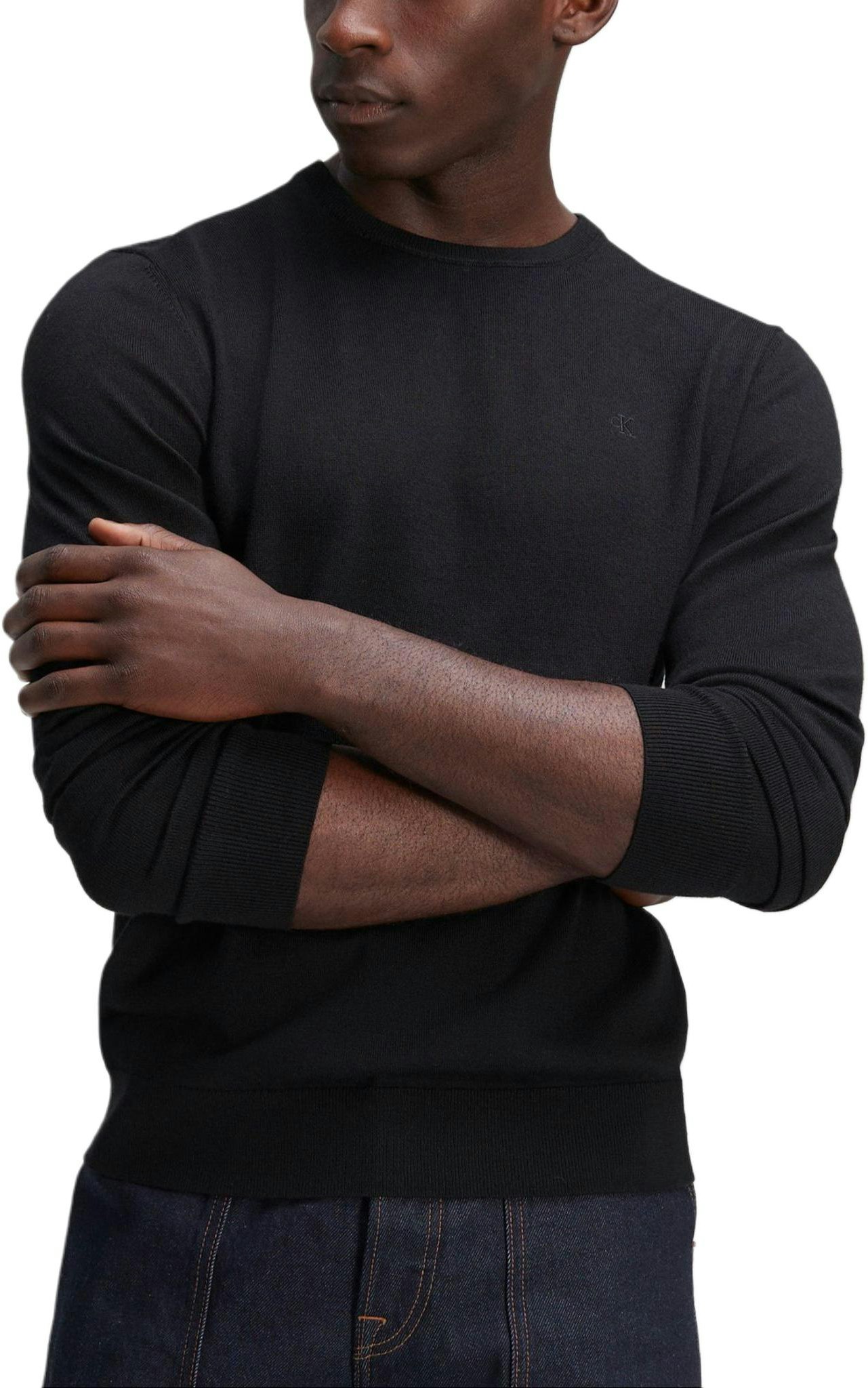 calvin-klein-jeans-ss-24-black-soft-cotton-crewneck-sweater-40-qm-313-ub-1