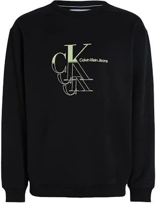 卡文克萊牛仔雙色標誌印花純棉圓領衛衣 黑色 (歐版) J30J325516-BEH Buy 卡文克萊牛仔雙色標誌印花純棉圓領衛衣 黑色 (歐版) J30J325516-BEH