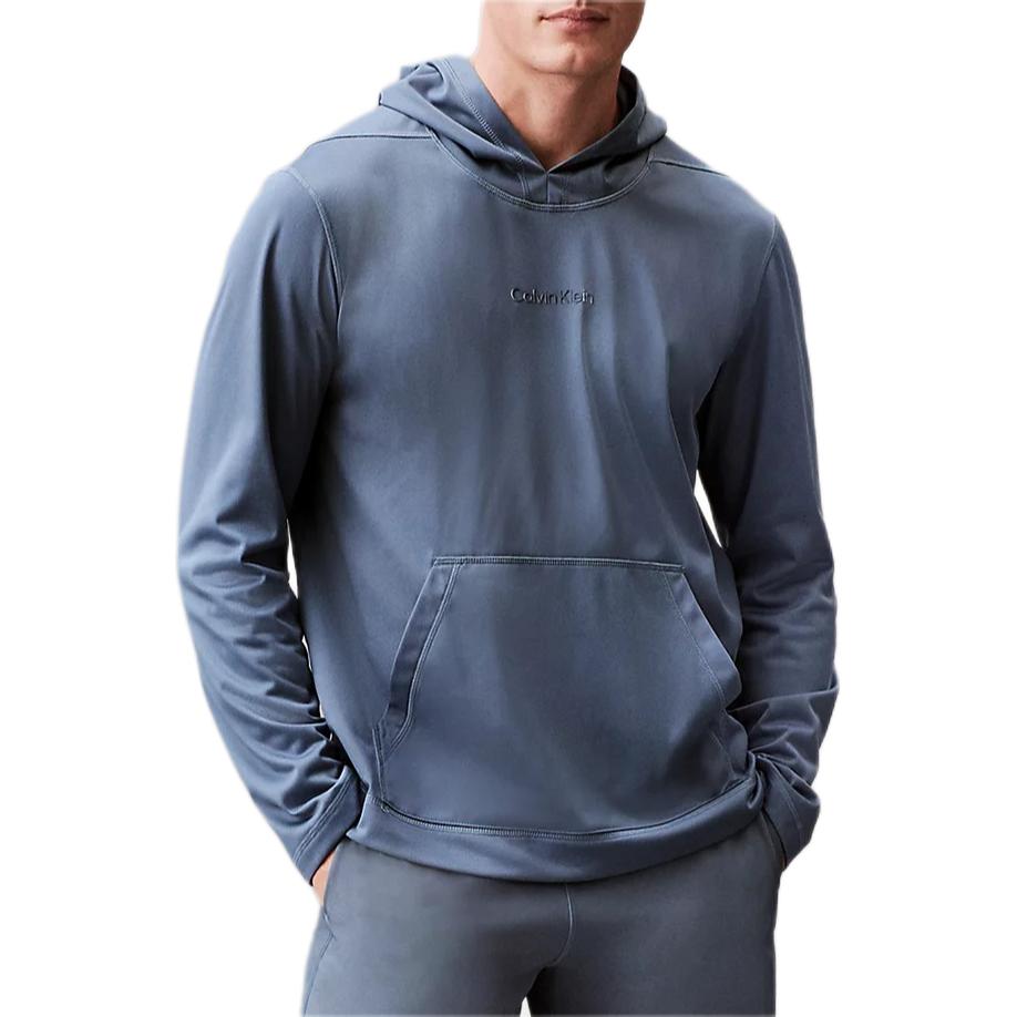 Calvin Klein Letter Logo Blue Hoodie European Fit Casual Long Sleeve 00GMS4W328-5BX
