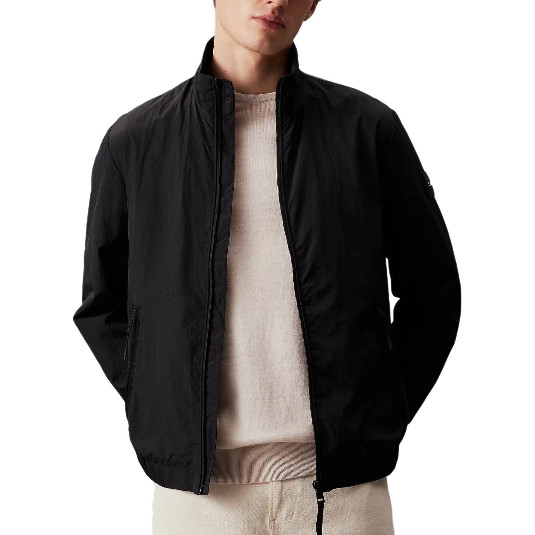 Calvin Klein Letter Logo Casual Stand Collar Jacket Black ( European Edition) K10K111441-BEH