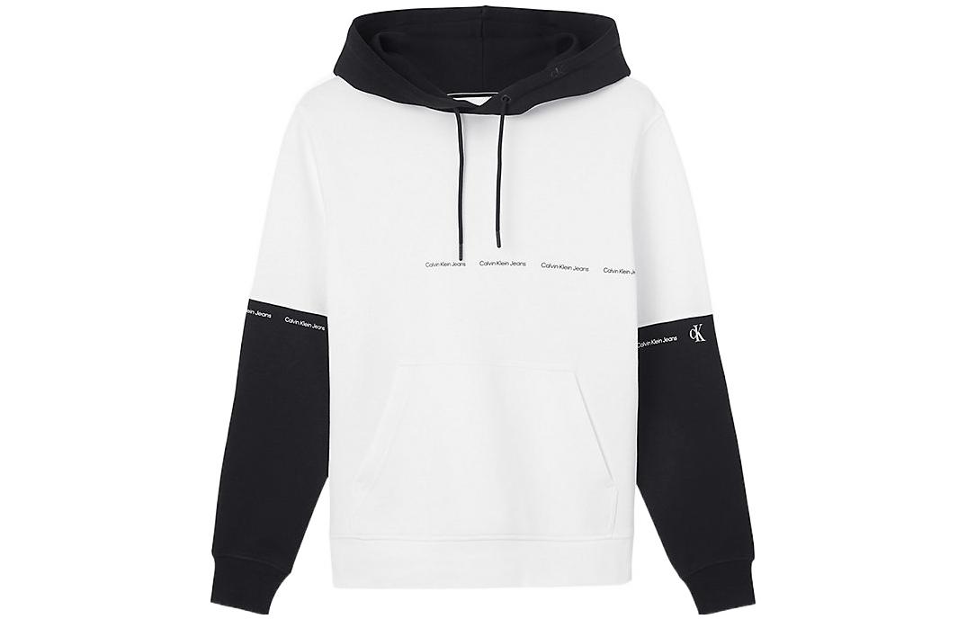 Calvin Klein Letter Print Colorblock Hoodie White () J30J319710YAF