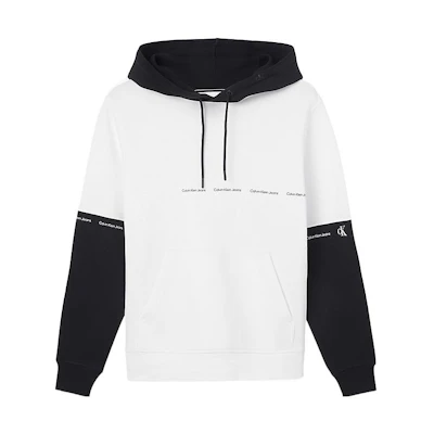 Calvin Klein Letter Print Colorblock Hoodie White () J30J319710YAF