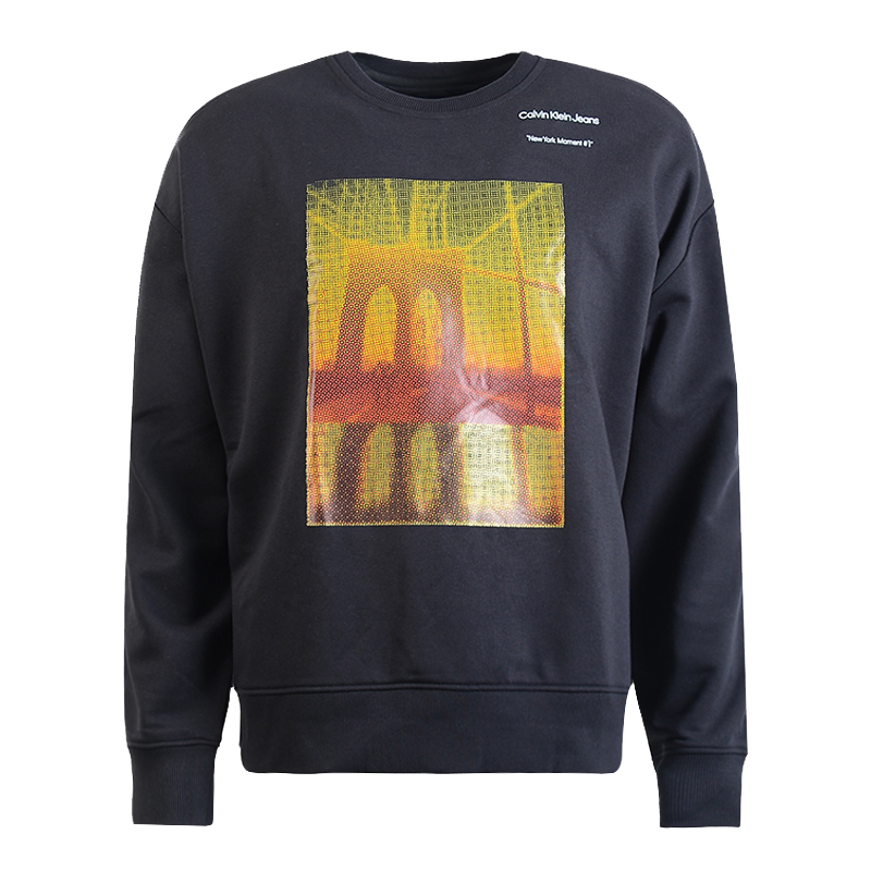 Calvin Klein Letter Print Crewneck Long Sleeve Casual Sweatshirt 40DM864