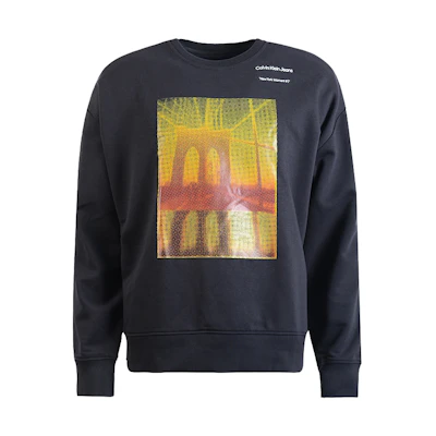 Calvin Klein Letter Print Crewneck Long Sleeve Casual Sweatshirt 40DM864