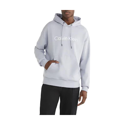 Calvin Klein Letter Print Hoodie Gray Long Sleeve Pullover K10K111345-VBX