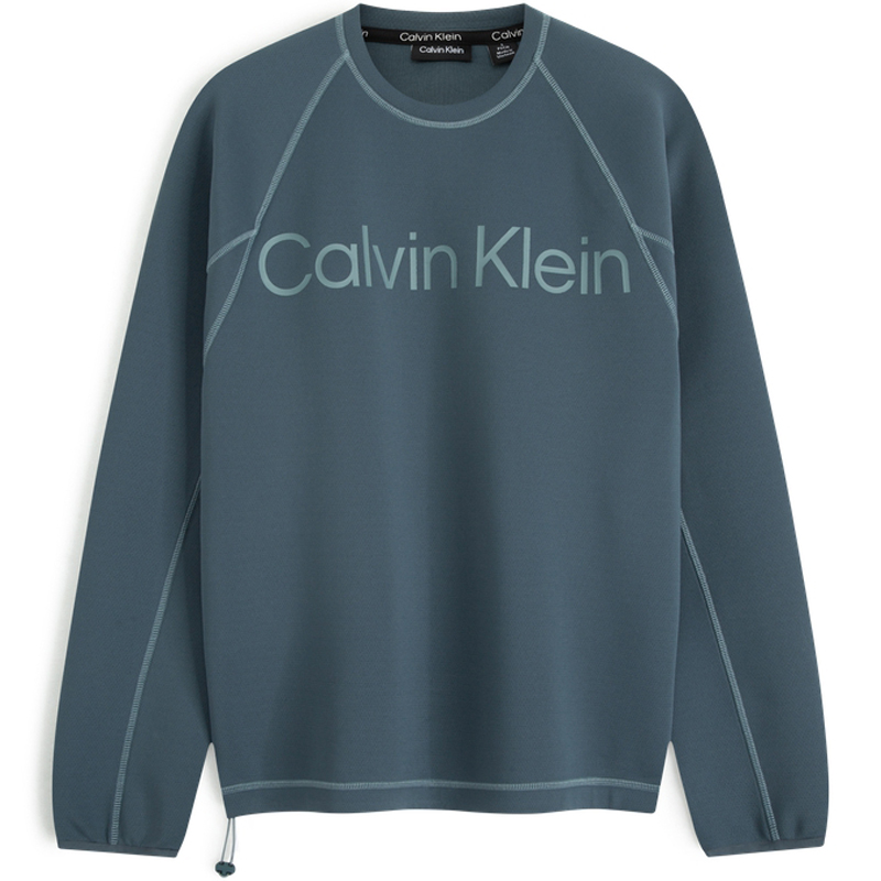 Calvin Klein Letter Print Outdoor Running Sweatshirt Gray Blue () 4MF3W317460