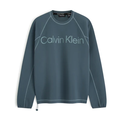 Calvin Klein Letter Print Outdoor Running Sweatshirt Gray Blue () 4MF3W317460