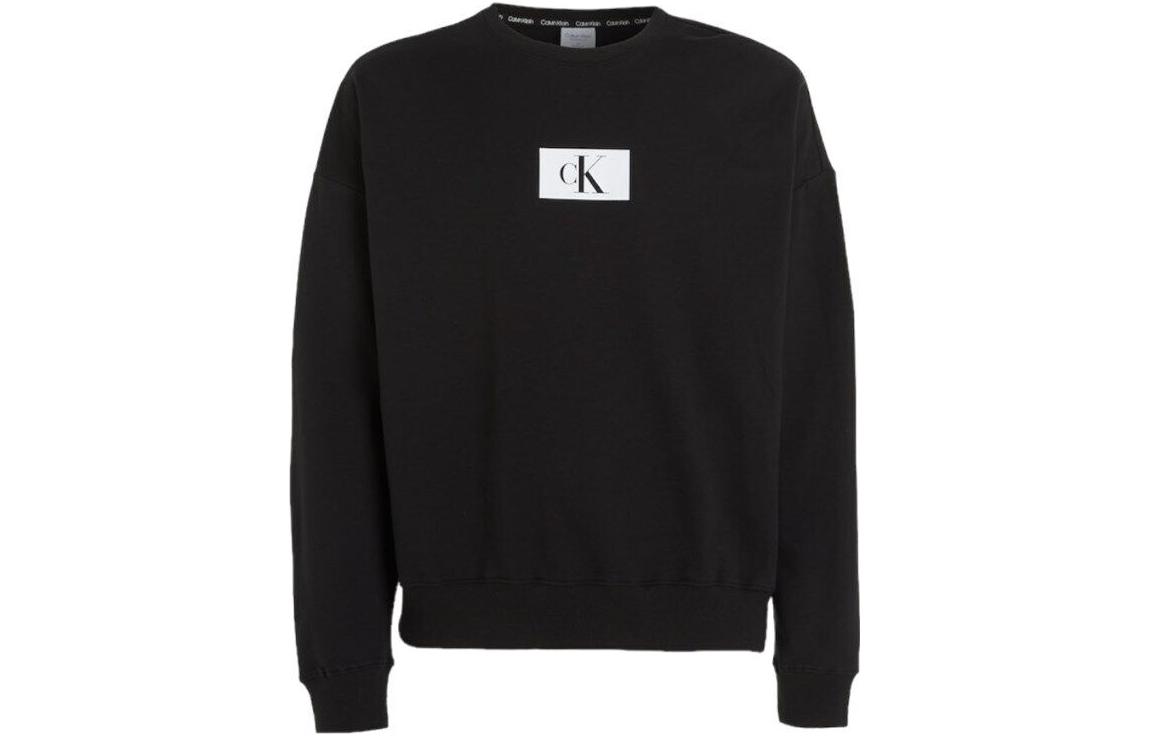 Calvin Klein Letter Print Pullover Sweatshirt Black 000NM2415E-UB1