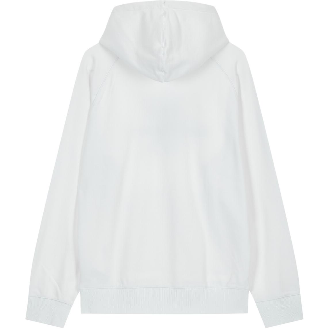 Lookbook 卡尔文·克莱因字母印花宽松款男士白色拉格兰卫衣 J326969-YAF