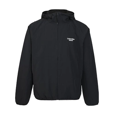 Calvin Klein Letter Print Zip Hoodie Jacket - Black J30J320265-BEH
