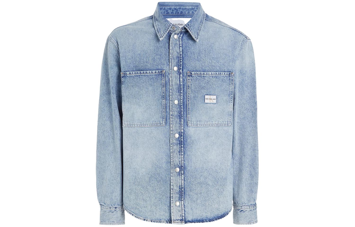 Calvin Klein Light Blue Button-Up Denim Jacket J30J323328-1AA