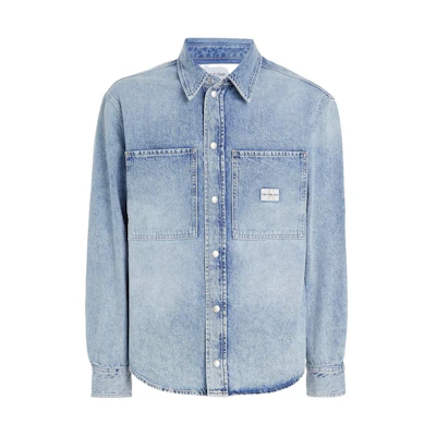 Calvin Klein Light Blue Button-Up Denim Jacket J30J323328-1AA