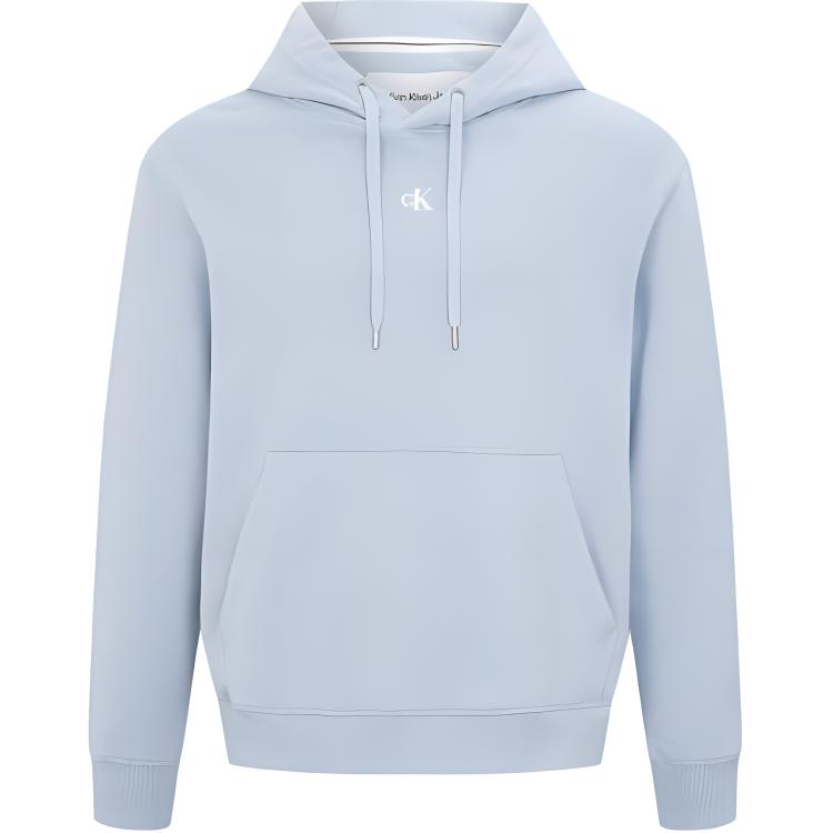 Calvin Klein Light Blue Casual Cotton Drawstring Hoodie Pullover J319705-C1U