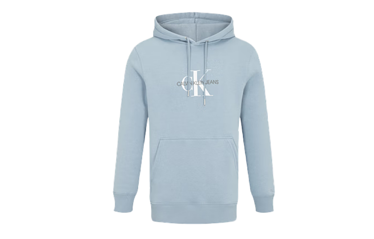 Calvin Klein Light Blue Logo Print Oversized Hoodie J400139-CE2