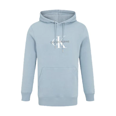 Calvin Klein Light Blue Logo Print Oversized Hoodie J400139-CE2