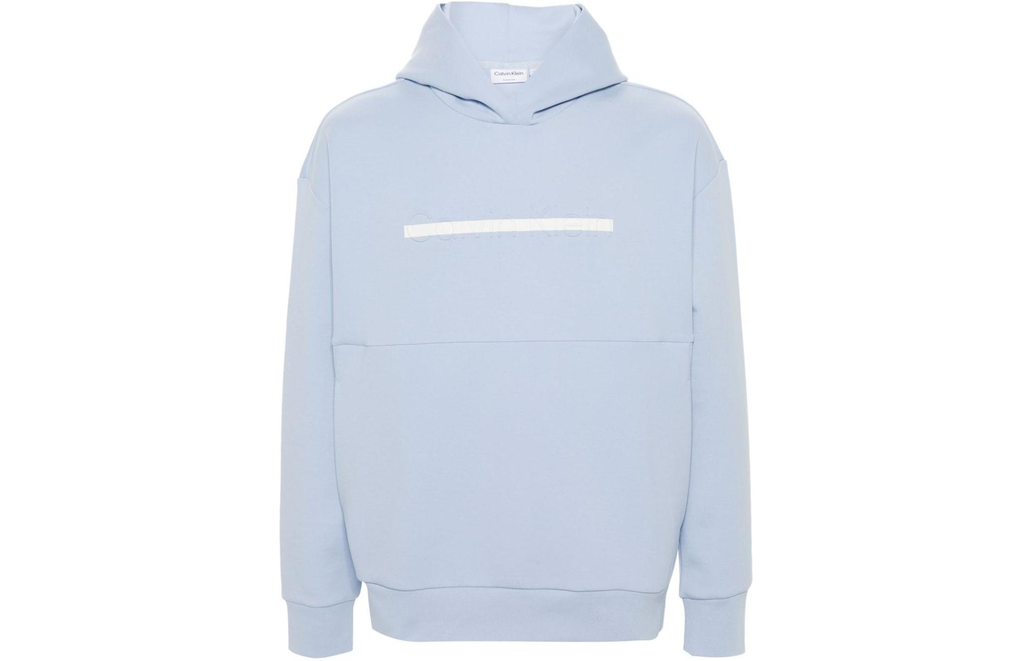 Calvin Klein Light Blue Logo Stripe Detail Hoodie K10K112442-CGK