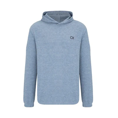 Calvin Klein Light Blue Minimal Embroidered Logo Pullover Hoodie 40KC414-6P4