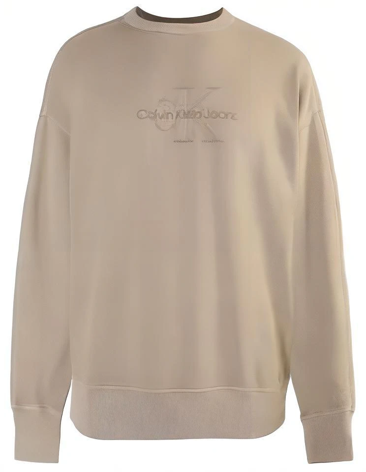 calvin-klein-light-brown-logo-crewneck-slim-fit-long-sleeve-sweatshirt-j30-j324091-ped