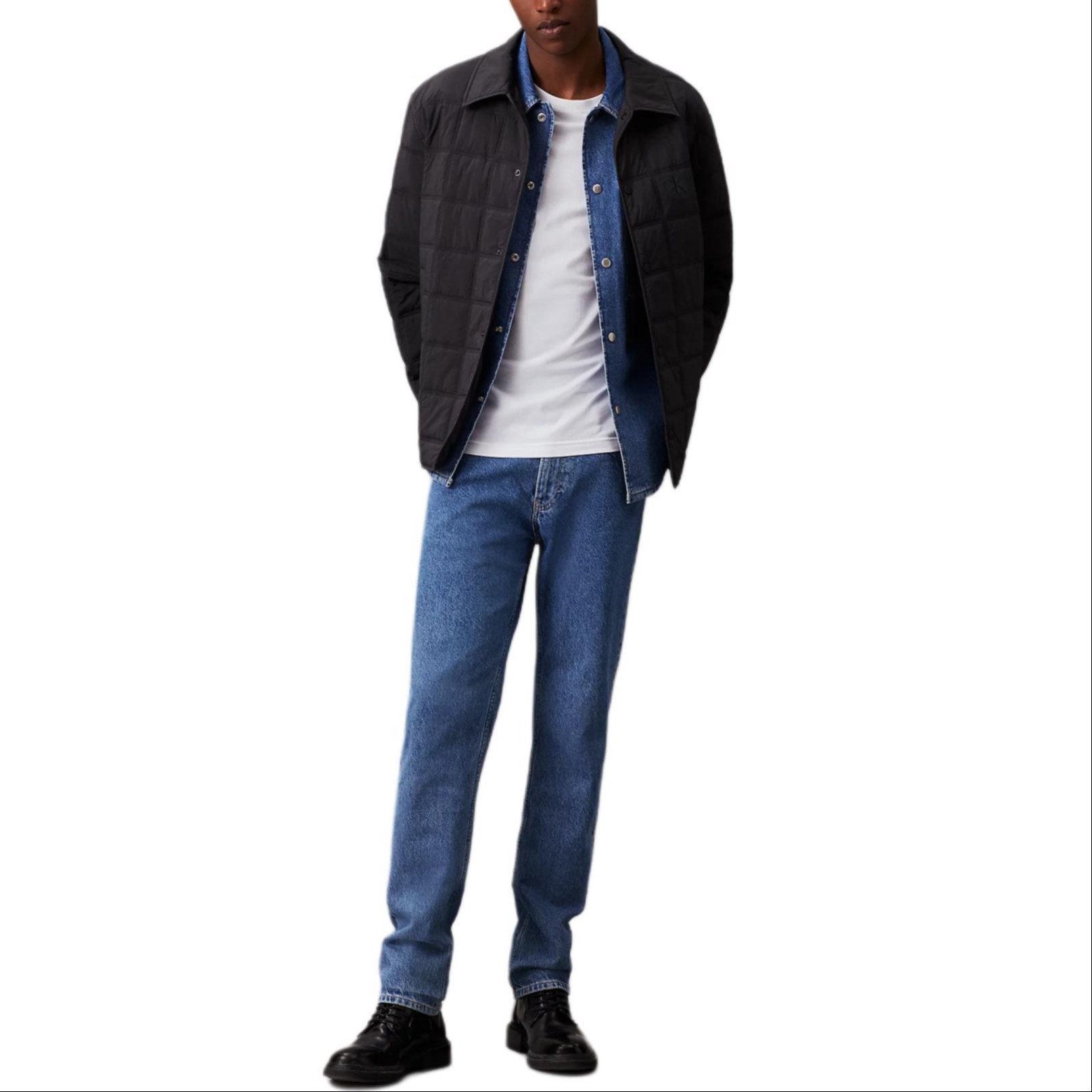 Calvin Klein Lightweight Quilted Loose Fit Jacket Black ( European Version) J30J325587-BEH