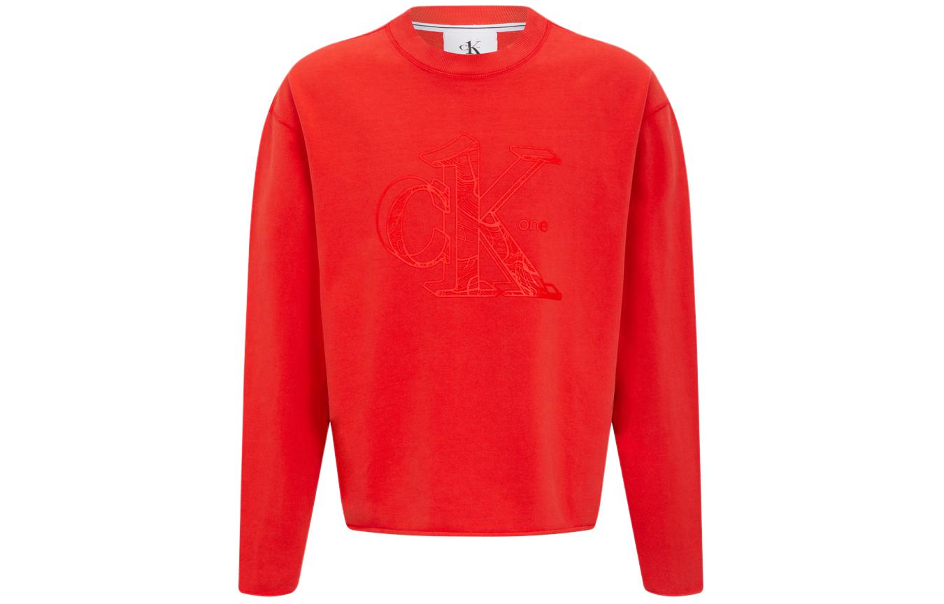 Calvin Klein Linear Logo Crewneck Sweatshirt Unisex Red J400160-XND