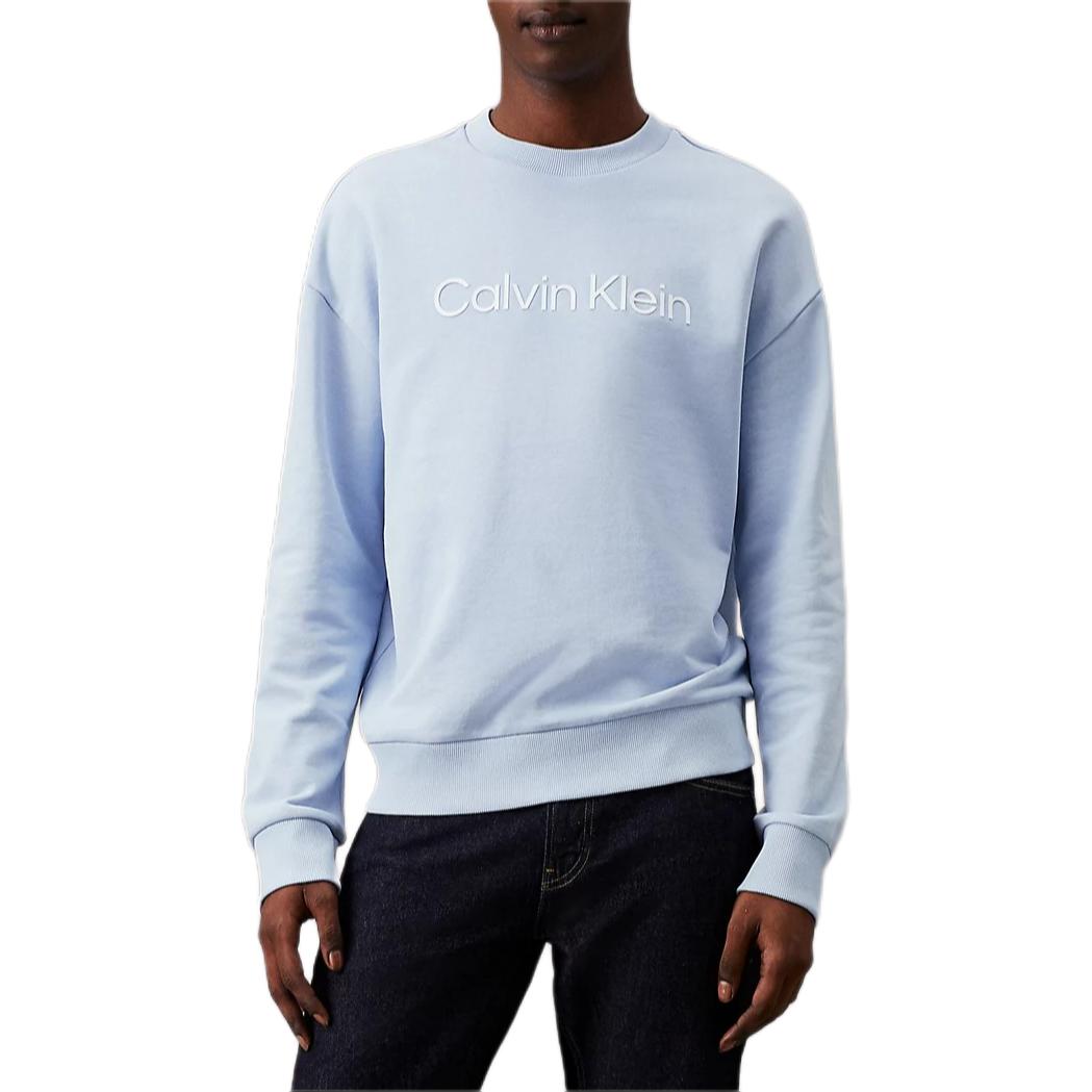 Calvin Klein Logo Casual Crewneck Sweatshirt Blue (European Version) Men K10K112956-CGK