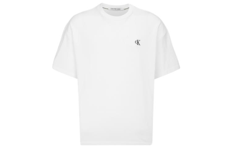 Order Kaos Unisex Putih Calvin Klein Logo Crew Neck. J400280-YAF