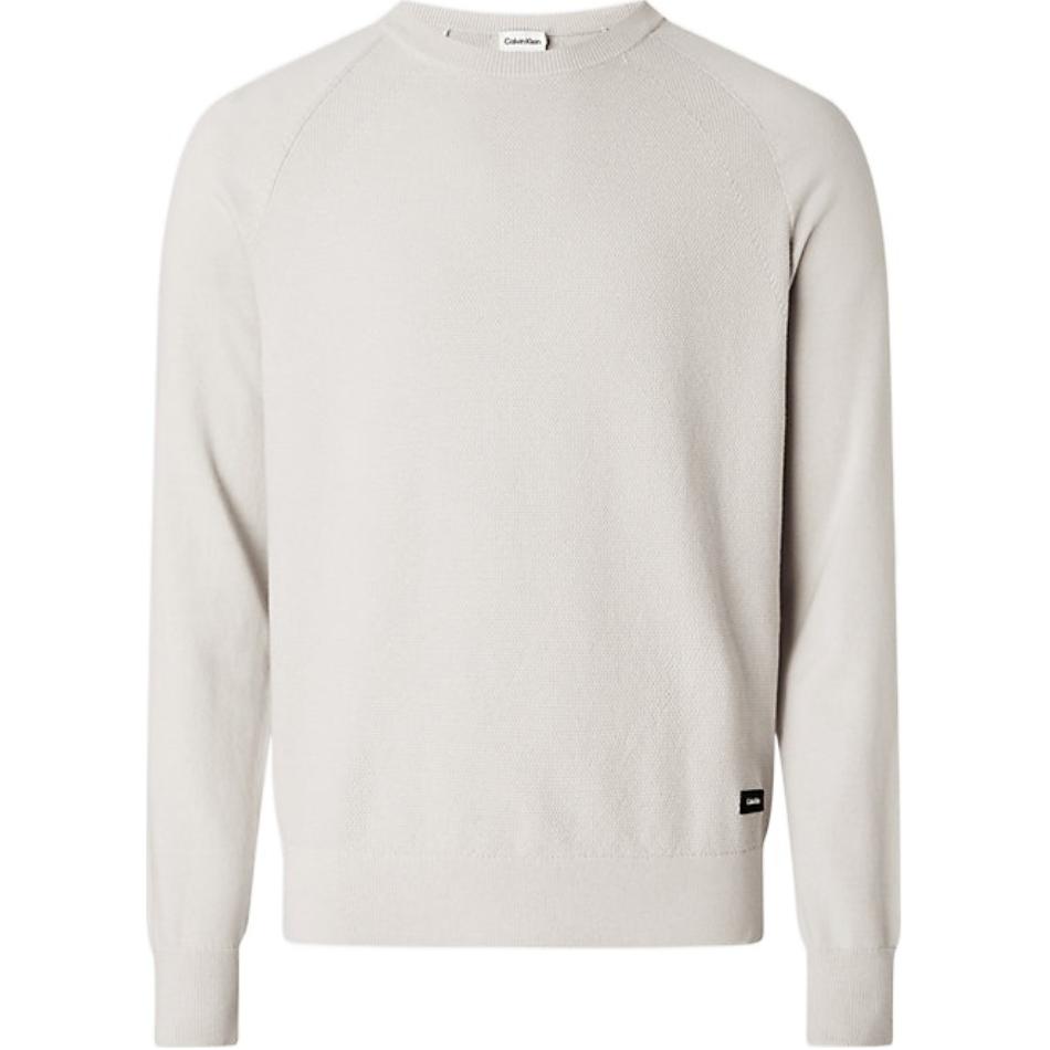 Calvin Klein Logo Crewneck Long-Sleeve Sweatshirt Men’s White K10K111012-ACE