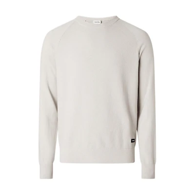 Calvin Klein Logo Crewneck Long-Sleeve Sweatshirt Men’s White K10K111012-ACE