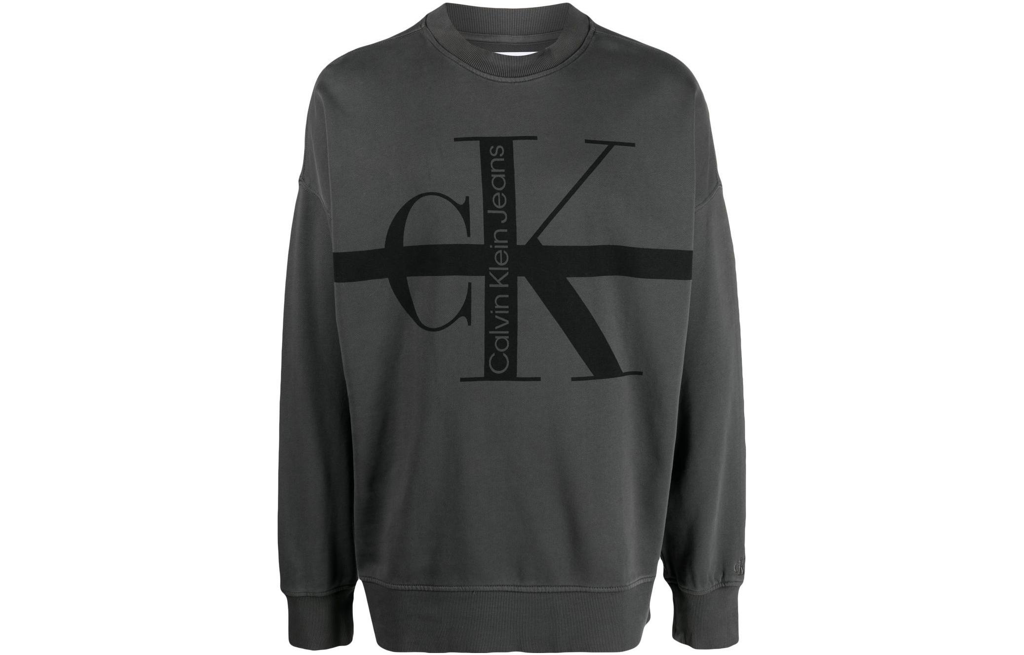 Calvin Klein Logo Crewneck Sweatshirt Gray J30J321881PRC