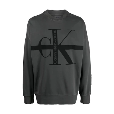 Calvin Klein Logo Crewneck Sweatshirt Gray J30J321881PRC