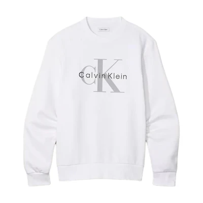 Calvin Klein Logo Crewneck Sweatshirt Men’s Bright White 40BM801-110