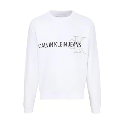 Calvin Klein Logo Crewneck Sweatshirt White J30J318181-YAF