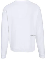 Shop Calvin Klein Logo Crewneck Sweatshirt White J30J318181-YAF