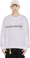 Purchase Calvin Klein Logo Crewneck Sweatshirt White J30J318181-YAF