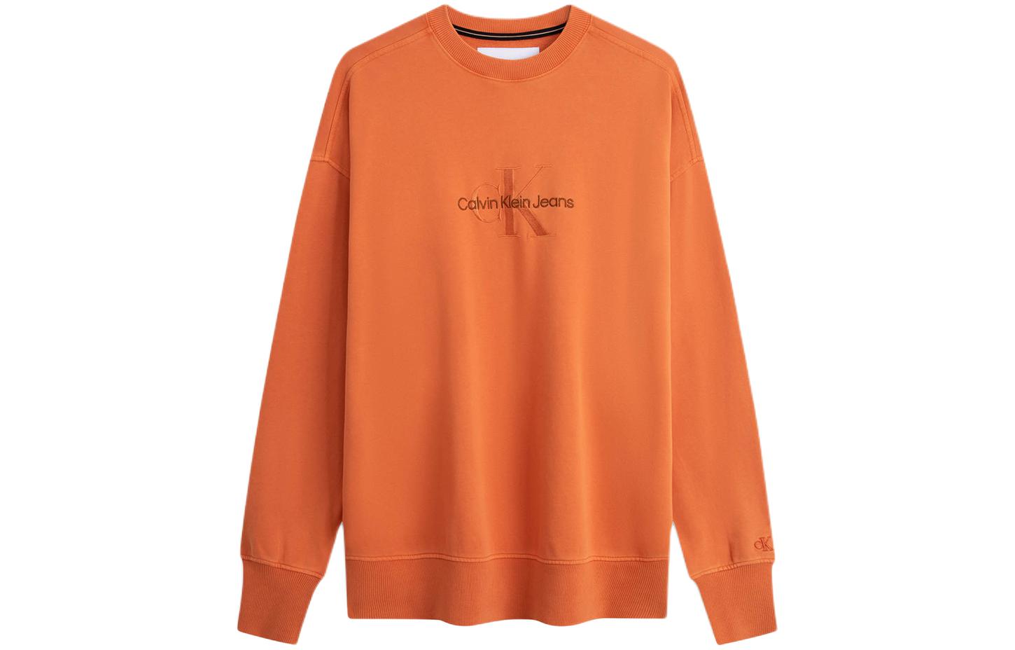 Calvin Klein Logo Embroidered Crewneck Sweatshirt Men’s Swallow Red J324475-SEC
