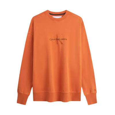 Calvin Klein Logo Embroidered Crewneck Sweatshirt Men’s Swallow Red J324475-SEC