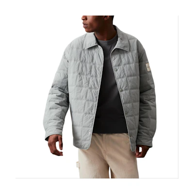 Calvin Klein Logo Embroidered Lightweight Quilted Jacket Gray (EU Version, ) J30J325587-PFF