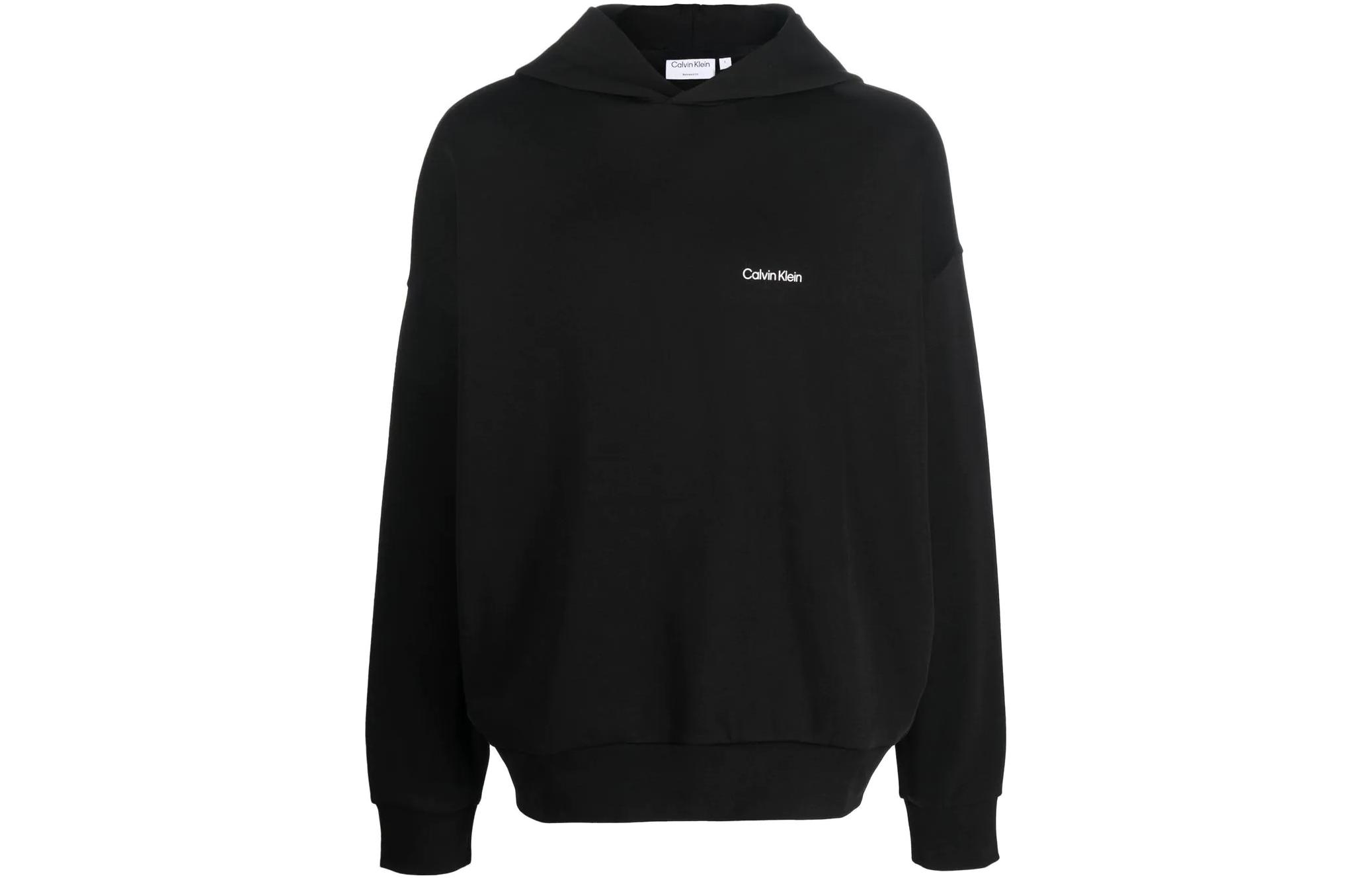 Calvin Klein Logo Embroidered Pullover Hoodie - Black K10K110478-BEH