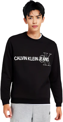 Calvin Klein 徽標圖案圓領長袖運動衫 J30J318181-BEH Details for Calvin Klein 徽標圖案圓領長袖運動衫 J30J318181-BEH