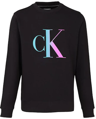Calvin Klein 經典Logo印花黑色圓領長袖套頭衫 J30J320841-BEH Buy Calvin Klein 經典Logo印花黑色圓領長袖套頭衫 J30J320841-BEH