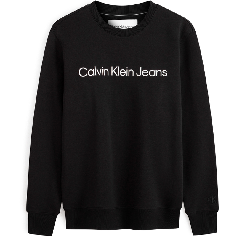 Calvin Klein Logo Graphic Print Fleece Crewneck Sweatshirt Unisex Casual Fit J322333