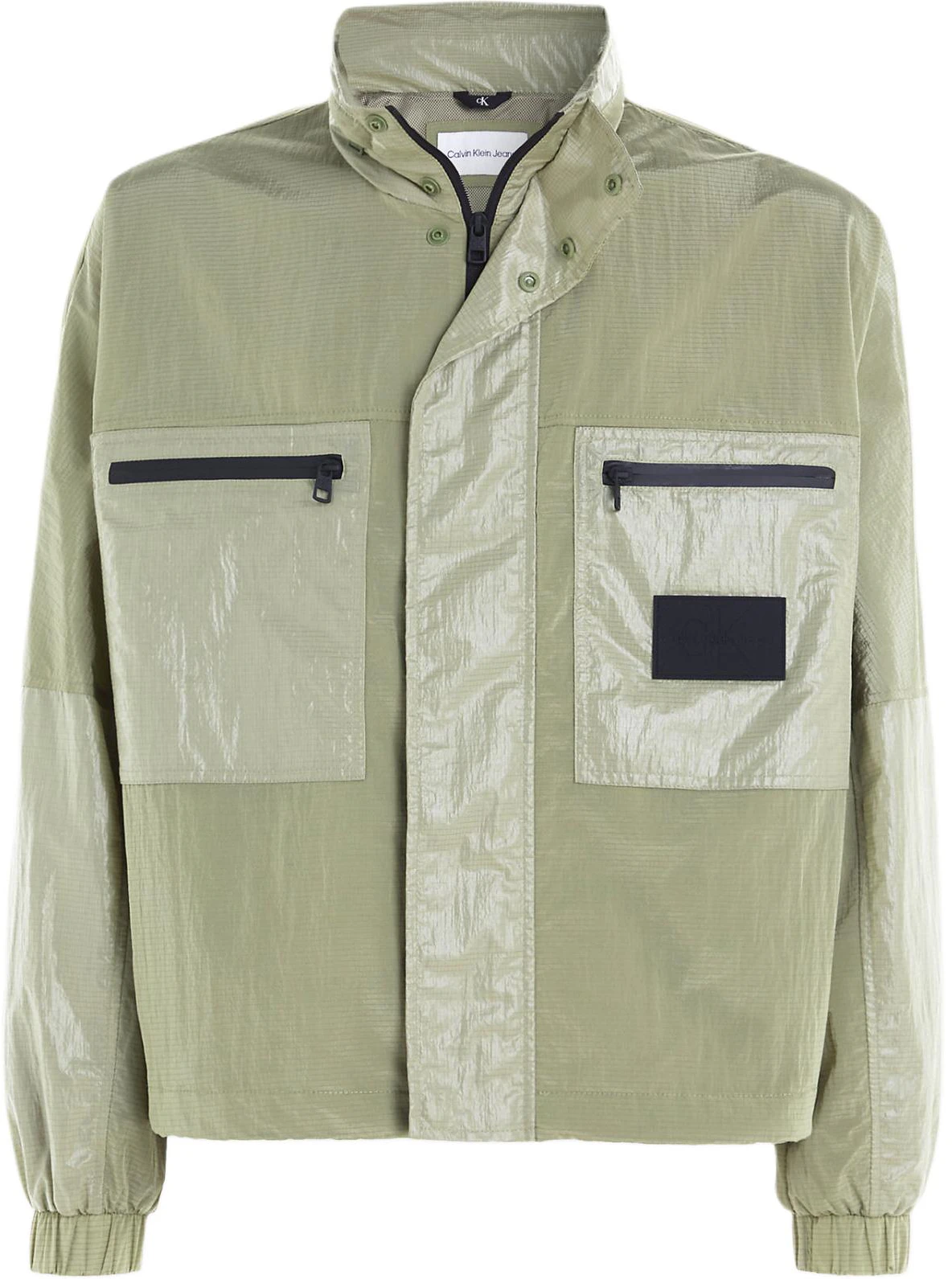 calvin-klein-logo-high-collar-crinkled-loose-jacket-olive-green-euro-fit-j30-j324663-lix