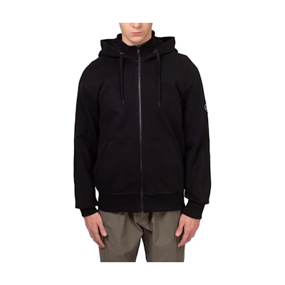 Calvin Klein Logo Hooded Loose Fit Zip Jacket Men’s Black J30J324956-BEH