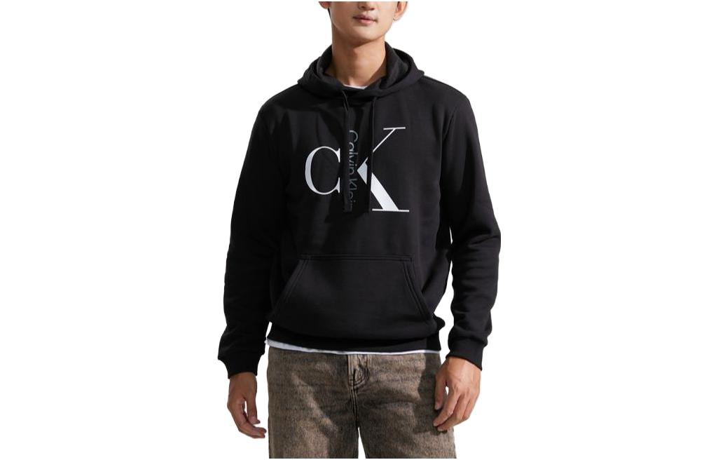 Calvin Klein Logo Hooded Pullover Sweatshirt - Stylish & Premium 40QC403