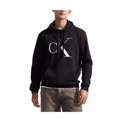 Calvin Klein Logo Hooded Pullover Sweatshirt - Stylish & Premium 40QC403